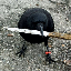 crow with knife CAW Logo